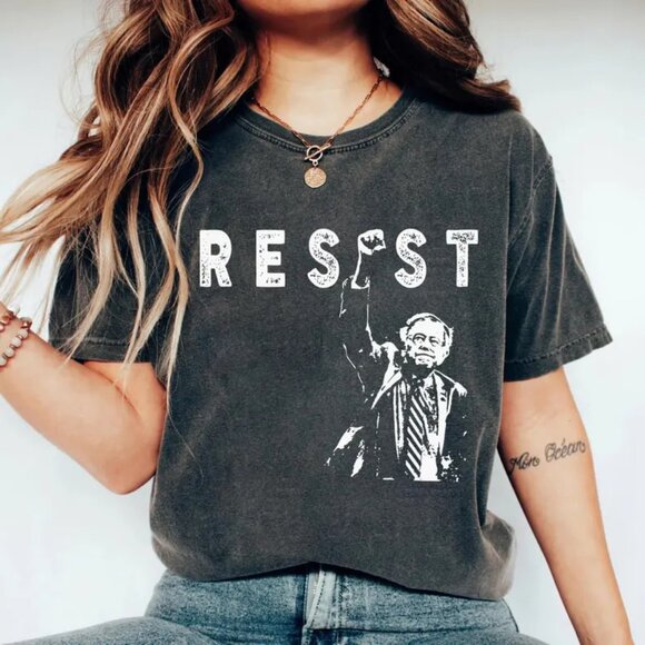 Bernie Sanders Resist Shirt, Bernie Mood Shirt, Fight Oligarchy Tour Shirt, Poli - Picture 1 of 1